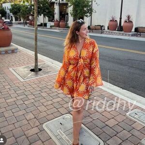 Mango x simon miller printed knot dress